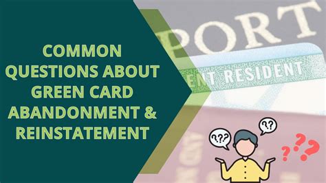 green card abandonment consequences|Abandonment of Lawful Permanent Resident Status .